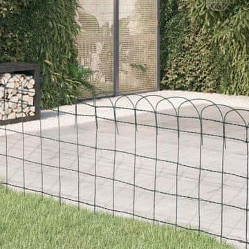 Vidaxl Vrtni rubnik od željeza s praškastim premazom 10x0,65 m