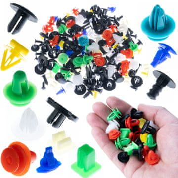 Rosfix Set Univerzalnih Automobilskih Spojnica 200 Kom – Višebojni | Plastični, Duljina 1-4 CM