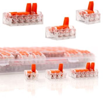 Rosfix Set Brzih Spojnica 90 Komada – Različite Veličine | Plastična Kutija, 250V, 32A