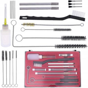 Rosfix Set Pribora Za Čišćenje Airless Raspršivača 24-U-1 – Mini Četke, Iglice, Metalna Četka | Praktična Torbica