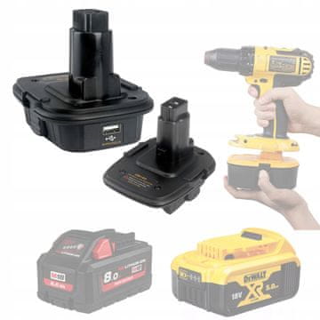Rosfix Adapter Za Baterije Dca1820 – Kompatibilno S Dewalt 18V/20V I Milwaukee M18 | Jednostavna Ugradnja