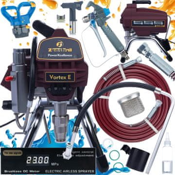 OEM Vortex E Airless Uređaj Za Prskanje Boje 3000W – 20MPA, 0,021", 3,5L/Min, PowerXcellence | Elektronska Regulacija, Brushless Motor