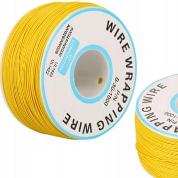 Rosfix Kynar Kabel AWG 0,25 MM Žuti – Niskonaponski Kabel 200 m | Kositareni Bakar, PVC Izolacija, 300 V, -60 Do 105 °C