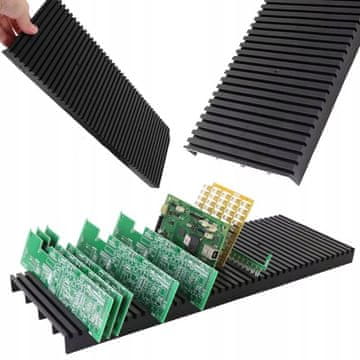 Rosfix Antistatička ESD Posuda Za Vijke 3,5-4 MM 150 Otvora | ABS Materijal, 41X14,3X2 CM, Za Pohranu PCB