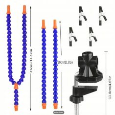 Rosfix Treća Ruka Držač Za Lemljenje – 4 Izolirane Krokodilke, 3 Fleksibilna Ruke | Širina 50–51 MM, Mekani Ulošci
