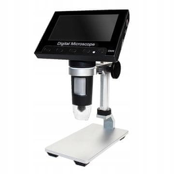 Rosfix Digitalni Mikroskop Dm4-Z04008 – 4,3" LCD Ekran, 50X-1000X Povećanje | 8 LED, USB, Microsd