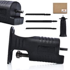 Rosfix Set Adapter Za Bušilicu I Mlaznica Za Sabljastu Pilu – 3 Oštrice, Nehrđajući Čelik, 5X9X1,5 CM