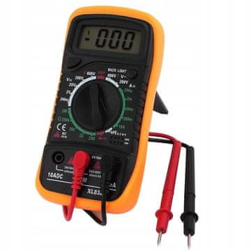 Rosfix Dt-830B Mini Digitalni Multimetar – Pozadinsko Osvjetljenje LCD, Funkcija Hold, 10A, 1999 | 3,6X10X14,2 CM Ce Certificiran