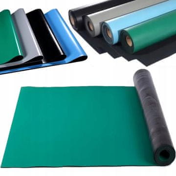 Rosfix Antistatička ESD Prostirka 1,2 m X 10 m, Debljina 2 MM | Prirodna Guma, Otporna, Mat Površina