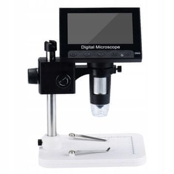 Rosfix Digitalni Mikroskop Dm4-Z01B019 – 4,3" LCD Ekran, 50X-1000X Povećanje | 8 LED, USB, Microsd Podrška