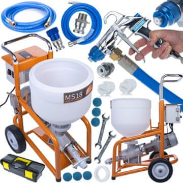 Rosfix Maxstream18 Stroj Za Žbukanje – Beskontaktni Motor 1800W, 12 l/Min | Spremnik 28L, 5M Crijevo, Ce Certificiran