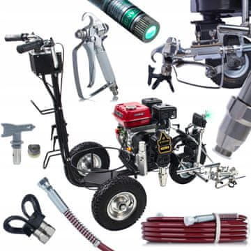 Rosfix PowerXcellence Vector m Cestovna Bojačka – Benzinski, 7P, 23 MPA, 0,021", 2,2 l/Min, Cijev 15 m | Za Oznake Cesta, Parkirališta I Hala