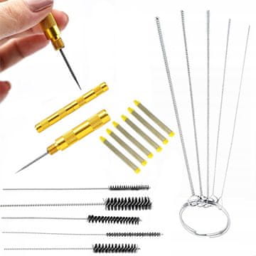 Rosfix Set Pribora Za Čišćenje Pištolja Za Bojanje – Prstasti Filtar 100 Mesh | 5 Četki, 5 Metalnih Četki