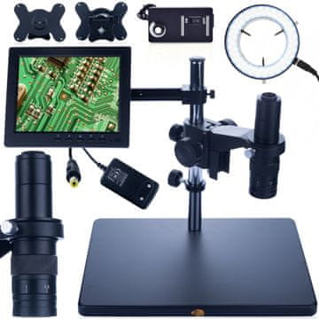 Rosfix Mikroskop Digitalni Earth PRO Mcep-0.5X – 7-45X Zoom | 8" Zaslon, 56Xled Osvjetljenje