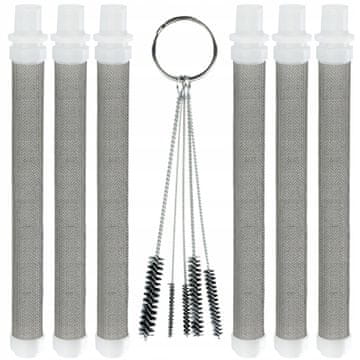 Rosfix Prstasti Filtar 60 Mesh + Cetke Za Ciscenje – Airless Raspršivač | 6 Filtara, 5 Cetki