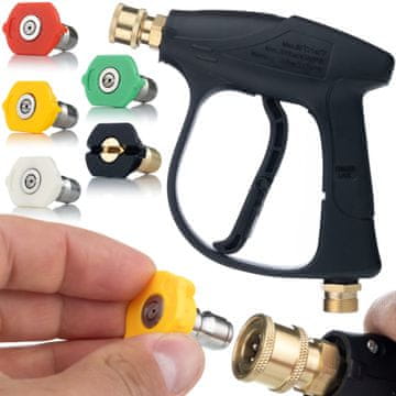Rosfix Pištolj Za Visokotlačni Čistač 4350PSI 22MM – Set 5 Mlaznica | Ergonomski Dizajn, Sklopka, 300 BAR