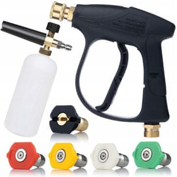Rosfix Set Za Visokotlačni Čistač 4350PSI – Pjenilica 1000ML + 5 Mlaznica | M22, 300 BAR