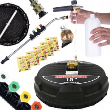 Rosfix Set Za Visokotlačne Čistače – T-Racer 15" Cijev + Pjenilica 1000ML | 160 BAR, 60°C