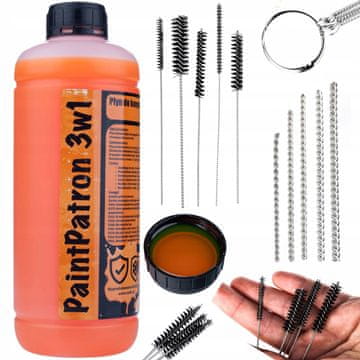 Rosfix Set Za Održavanje Airless Raspršivača – 3U1 Tekućina, Metalne Četke, Četke Za Pištolj | 1L, 5 Komada