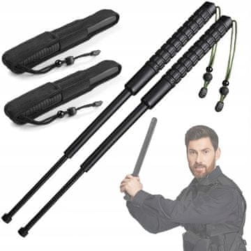 Rosfix Teleskopska Palica 555 MM – Crni Krom | 2 Komada + Etui Za Pojas