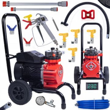 Rosfix Airless Raspršivač Red Strong Storm 1100 Rss05 – 3500W, 22MPA, 18L/Min | Set Pribora