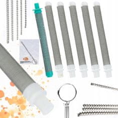 Rosfix Prstasti Filtar 60 Mesh + 30 Mesh + Cetke Za Ciscenje – Set Za Airless Raspršivač | 5+1+5 Komada