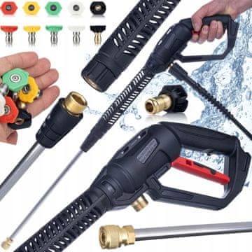Rosfix Set Za Visokotlačni Čistač Pcg1 – Pištolj, Cijev, 5 Mlaznica | 4000 PSI, M22X1,5, Kompatibilno S Kärcher