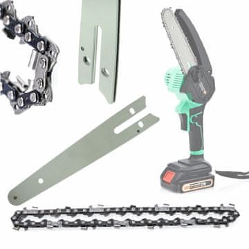 Rosfix Set 12" Cijev Za Prskanje I 2X Lanac – Visokokvalitetno Čelično, 3/8" Korak, 1,3 MM Žlijeb | Za Električnu Pilu Rosfix Rp21V, Rs11