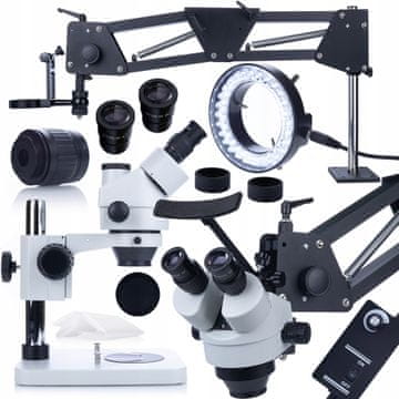 Rosfix Mercury PRO Msmp-T-Ps1 Trinokularni Mikroskop – Visoka Kvaliteta Optike, Zoom 7X-45X, C-Mount | Profesionalni Mikroskop