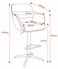 Fort Barska stolica MINEBAR (smeđa) (set 2 komada)