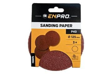 Enpro Šmirgl papir Sanding paper with Velcro 40/125, 3 pcs.