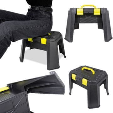 Stolica za sjedenje do 150 kg s pretincem za pohranu Mobilna kutija za alat