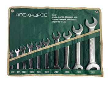 ROCKFORCE KLJUČEVI S VIJČASTIM KRAJEM 8-36 mm Set od 10 komada.