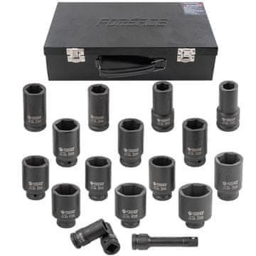FORSAGE Set dugih udarnih nasadnih ključeva 3/4" 17-50 mm, 6-krakih
