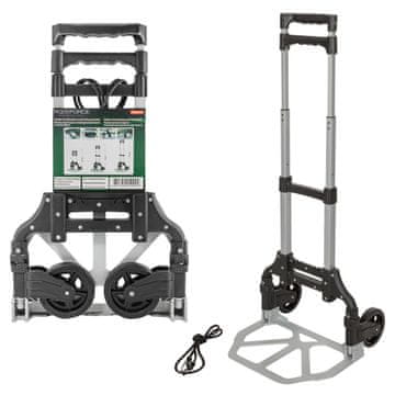 ROCKFORCE Sklopiva ručna transportna kolica s platformom od 80 kg