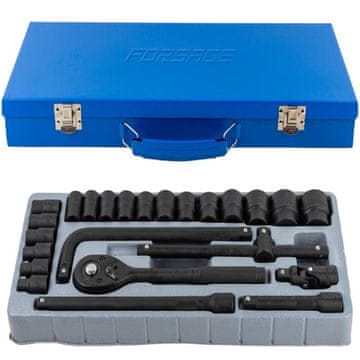 FORSAGE Set nasadnih ključeva, nasadni ključevi s račvastim mehanizmom 1/2" 8-32 mm 24 komada