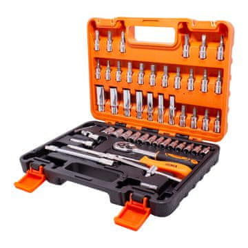 Set alata 53 kom. 1/4 nastavci 4-14 mm bitovi i pribor za nastavke u kutiji