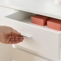 Aga Toaletni stolić s ogledalom i osvjetljenjem + tabure Mat Bijeli