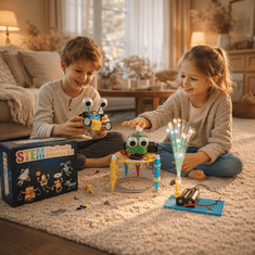 JOJOY® 3-u-1 STEM robotski komplet za djecu, robot za crtanje, robotski automobil, LED optička lampa | ROBOLAB