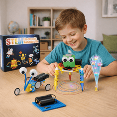 JOJOY® 3-u-1 STEM robotski komplet za djecu, robot za crtanje, robotski automobil, LED optička lampa | ROBOLAB