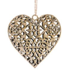 Autronic Božićni ukrasi Metal heart, hanging, copper color (UM0904 COP)
