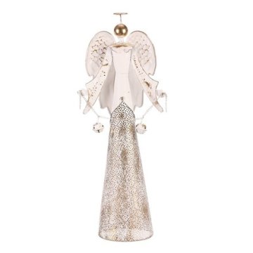 Autronic Ukras Metal Angel with Bells - Standing, Size L, White (KOB004-L)