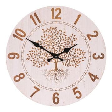 Autronic Zidni sat Wall clock - diameter 34 cm, MDF, tree of life (HA1646)