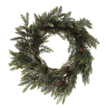 Autronic Vijenac Green wreath - diameter 65 cm, thuja branches and pine cones (PRZ4111)