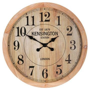 Autronic Zidni sat Wall clock - diameter 60 cm, MDF, glass and wood, veneer imitation (HA1748)