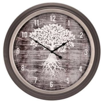 Autronic Zidni sat Wall clock - diameter 58 cm, MDF, glass and metal frame, tree of life (HA1766)
