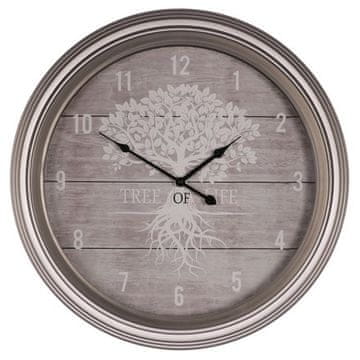 Autronic Zidni sat Wall clock - diameter 58 cm, MDF, glass and metal frame, tree of life (HA1759)