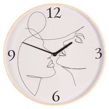 Autronic Zidni sat Wall clock - diameter 40 cm, MDF and wooden frame, face motif (HA1743)