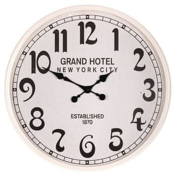 Autronic Zidni sat Wall clock - diameter 60 cm, metal with patina, white, grand hotel (HA1747)