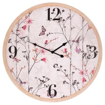 Autronic Zidni sat Wall clock - diameter 58 cm, MDF, blooming meadow (HA1733)